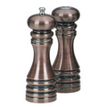 7" Burnished Copper Pepper Mill/Salt Shaker Set